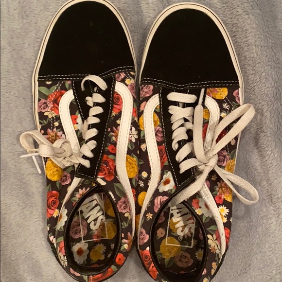 Floral Print Vans (Women’s 8.5) - Picture 1 of 5